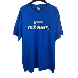 90s Y2K Inspired Ice Breakers Cool Blast Mints Blue Graphic Tshirt XL